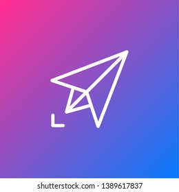 Basic Navigation UI Icon - Send, Message, Connect, Enter, Express, Fly