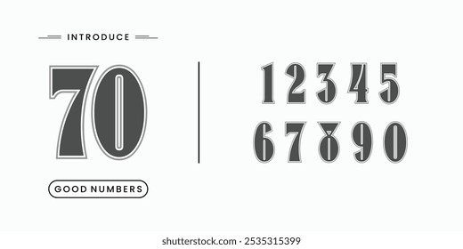 Basic numbers vector simple geometry shapes' numerals. font alphabet vector illustrations.