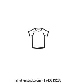 basic o neck t-shirt line icon