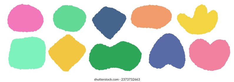 Basic Organic stains geometric, isolated elements on white backgroundAbstract organic shape. modern blotch shape. 