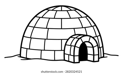 Basic outline of an ice dome for educational projects.