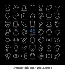 Basic outline icons.