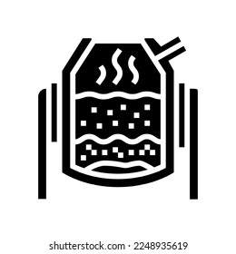 basic oxygen furnace steel production glyph icon vector. basic oxygen furnace steel production sign. isolated symbol illustration