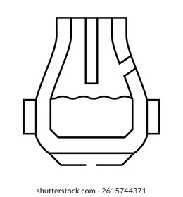 basic oxygen furnace steel production line icon vector. basic oxygen furnace steel production sign. isolated contour symbol black illustration