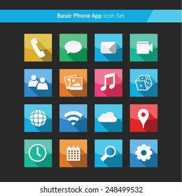 Basic Phone App Icon Set