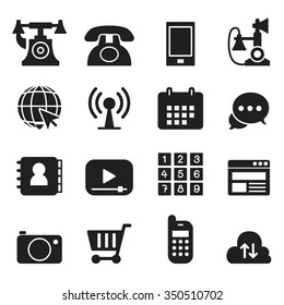Basic Phone & application Icons Set 