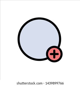 Basic, Plus, Sign, Ui  Flat Color Icon. Vector icon banner Template