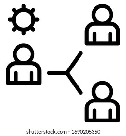 Basic reproduction number vector illustration, line design icon