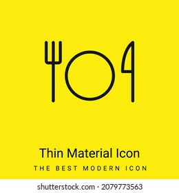 Basic Restaurant Sign minimal bright yellow material icon