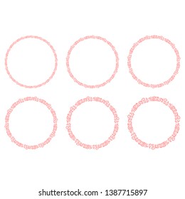 Basic RGBRound frame for decorative design. Greeting card vector. Vector holiday frame. Beautiful abstract concept. Vintage background. Vector template set