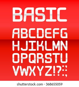 Basic rounded font, complete alphabet and numbers. Part 1/2