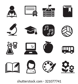 Basic School icon set