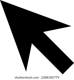 Basic Screen Arrow Click Icon. Vector Image.