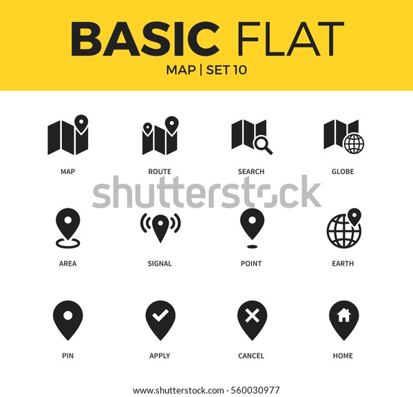 Basic set of search, signal and earth icons.\
Modern flat pictogram collection. Vector material design concept,\
web symbols and logo\
concept.