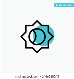 Basic, Setting, Ui turquoise highlight circle point Vector icon. Vector Icon Template background