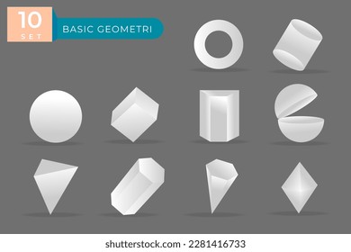 Forma básica 3d vector realista