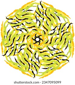 Basic shape abstrack painting pattern