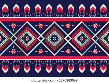 basic shape design On a red background. Fabric pattern, wallpaper, carpet, clothes, vector illustration.