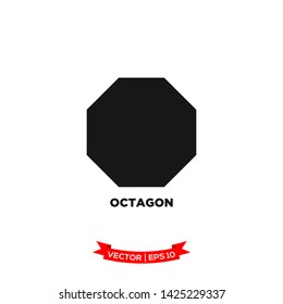 basic shape icon in trendy flat style, octagon shape vector icon 