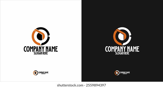 The basic shape of a logo is a circle with a cutout inside that forms the letter "C" or the number "O". The combination of the main color orange gives a bright, energetic and modern impression.