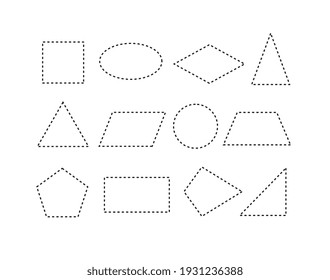 Basic Shapes Collection Set 2d Shape Stock Vector (Royalty Free ...