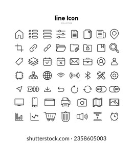 ilustración básica de colección de iconos