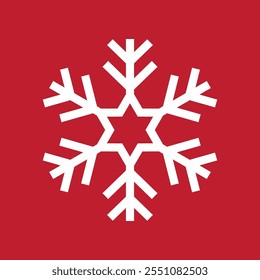 Basic Simple Minimalist Snowflake 10th Style for Christmas. Editable Icon Vector