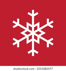 Basic Simple Minimalist Snowflake 17th Style for Christmas. Editable Icon Vector