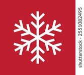 Basic Simple Minimalist Snowflake 2st Style for Christmas. Editable Icon Vector