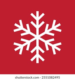 Basic Simple Minimalist Snowflake 2st Style for Christmas. Editable Icon Vector