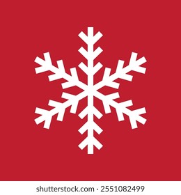 Basic Simple Minimalist Snowflake 3nd Style for Christmas. Editable Icon Vector