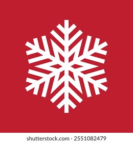 Basic Simple Minimalist Snowflake 5th Style for Christmas. Editable Icon Vector