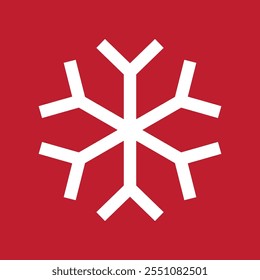 Basic Simple Minimalist Snowflake 7th Style for Christmas. Editable Icon Vector