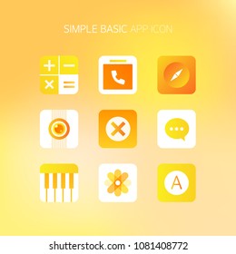 Basic Simple Mobile Icon Set