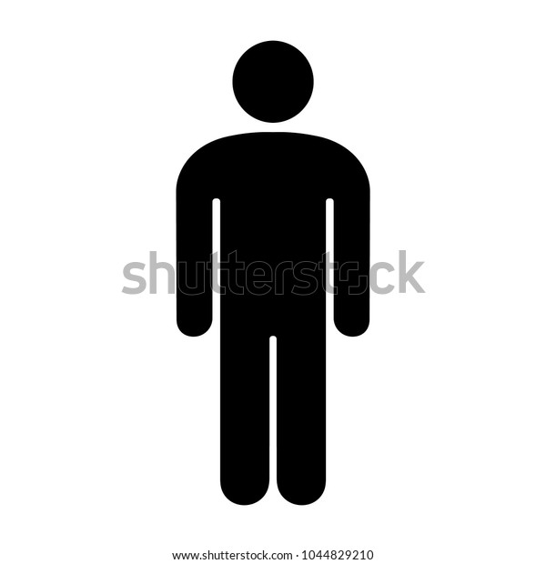 Basic Simple Sign Person Vector Illustration Stock Vector (Royalty Free ...