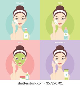 Basic Skincare Products Icons