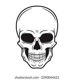 Basic Skull Patch V65 Patch Streetwear, Urban Design White and Black Colors Patch Commercial Use