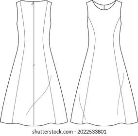 basic sleeveless dress, classic one piece