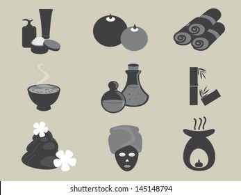 Basic Spa Icons Vector Set