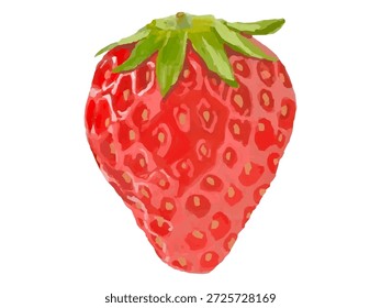 Una ilustración básica de fresa. Se puede utilizar para diseños relacionados con alimentos, ilustraciones, diagramas, etc.
