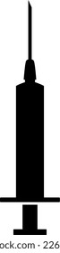 Basic Syringe Needle Vaccine Jab Icon. Vector Image.