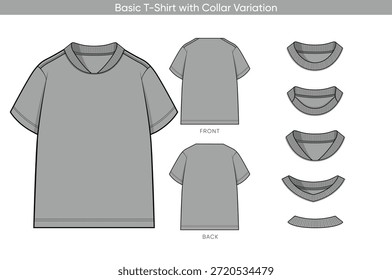 Camiseta Básica con variación de cuello