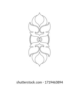 Basic Thai Pattern blend to mandala for coloring.mandala vector.