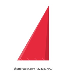 Basic triangle geometric shape for children vector illustration. Cartoon drawing of figure or form for preschool kids on isolated white background. Education, geometry concept