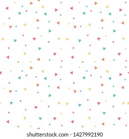 basic triangles seamless pattern white background