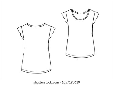 basic tshirt drawing hand sketch 