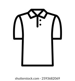 Basic t-shirt icon for casual wear representation