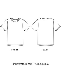 Basic Tshirt Mockup vector illustration