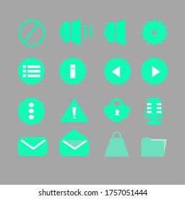 Basic ui icon green color vector 