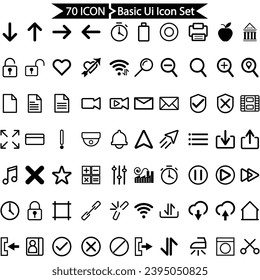 Basic Ui Icon Pack, Vector graphics